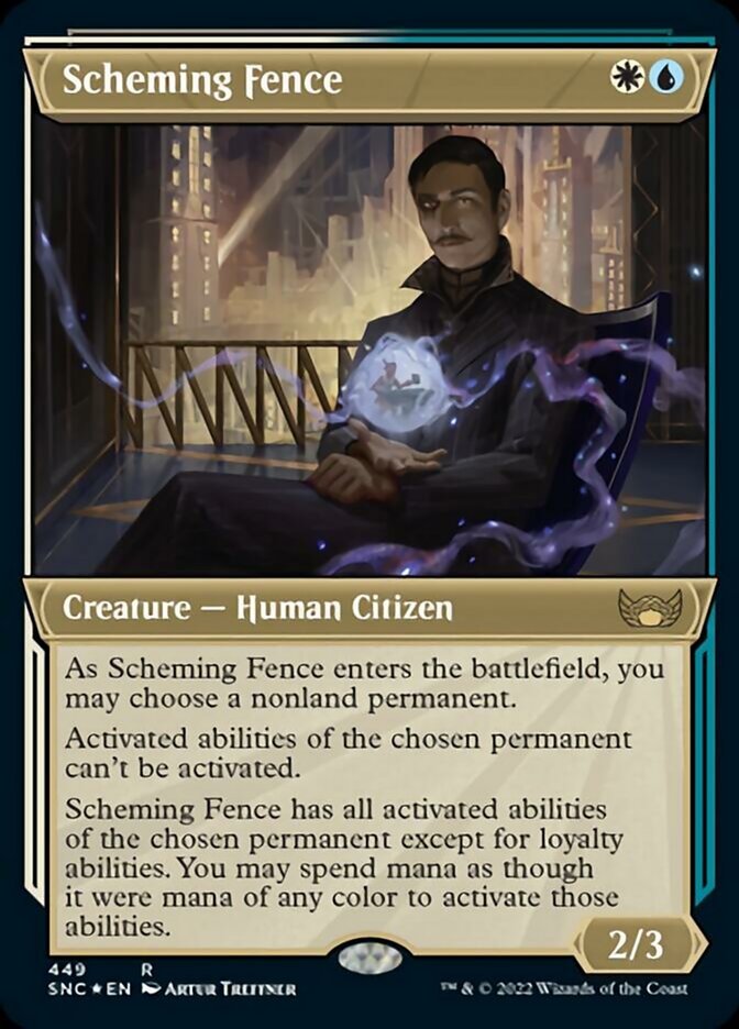 Scheming Fence (Showcase Art Deco Foil Etched) [Streets of New Capenna] | Jack's On Queen