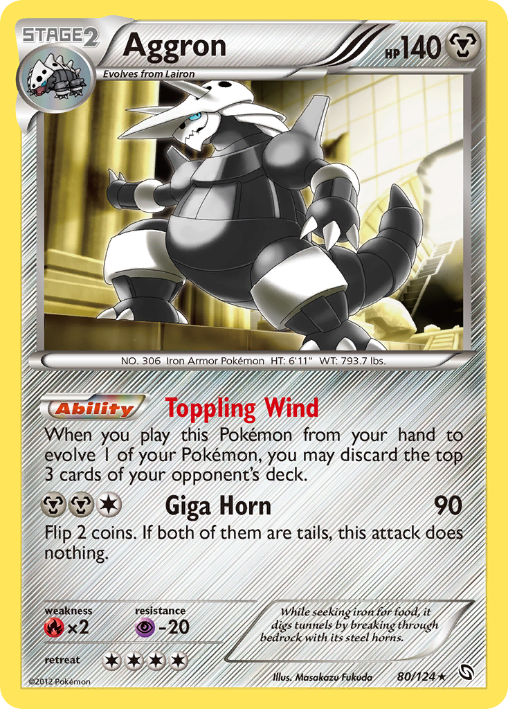 Aggron (80/124) [Black & White: Dragons Exalted] | Jack's On Queen