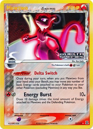 Mewtwo (12/113) (Delta Species) (Stamped) [EX: Delta Species] | Jack's On Queen