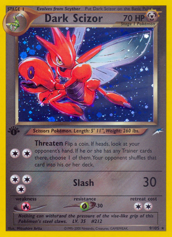 Dark Scizor (9/105) [Neo Destiny 1st Edition] | Jack's On Queen