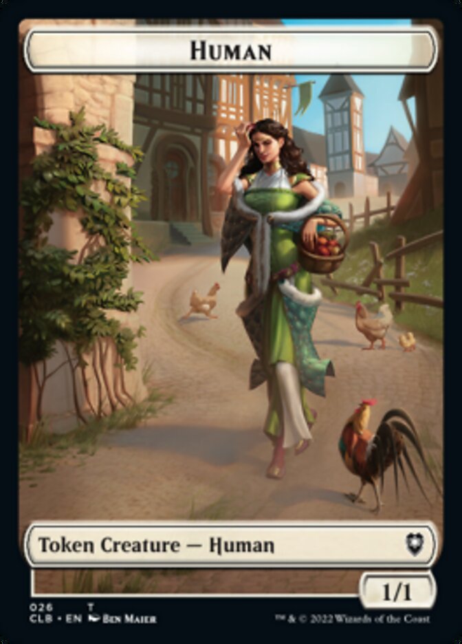 Spider // Human Double-sided Token [Commander Legends: Battle for Baldur's Gate Tokens] | Jack's On Queen