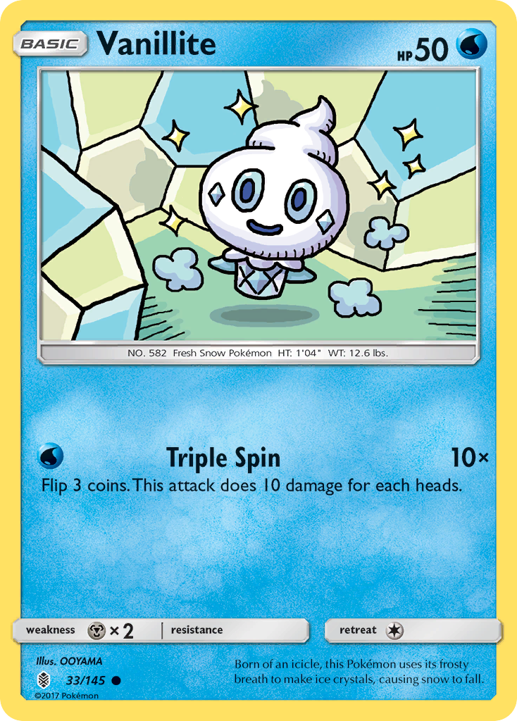 Vanillite (33/145) [Sun & Moon: Guardians Rising] | Jack's On Queen