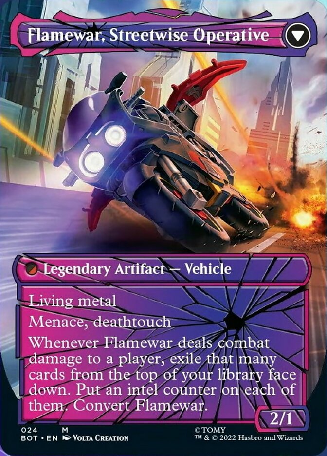 Flamewar, Brash Veteran // Flamewar, Streetwise Operative (Shattered Glass) [Universes Beyond: Transformers] | Jack's On Queen