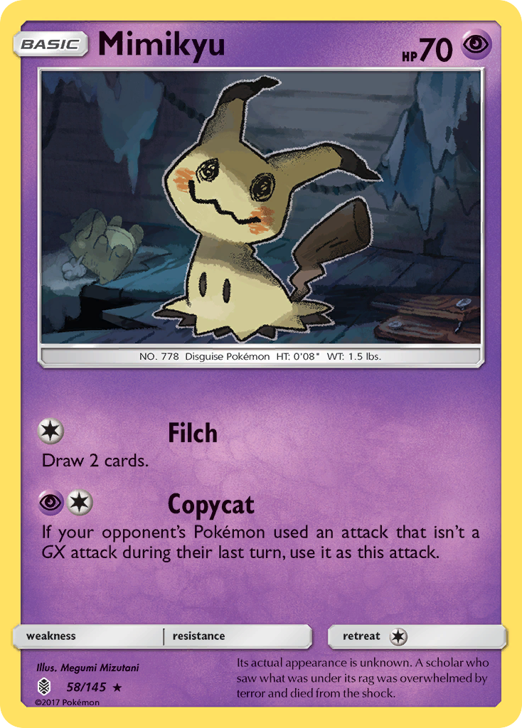 Mimikyu (58/145) [Sun & Moon: Guardians Rising] | Jack's On Queen