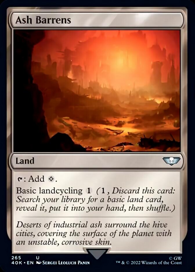 Ash Barrens (Surge Foil) [Universes Beyond: Warhammer 40,000] | Jack's On Queen