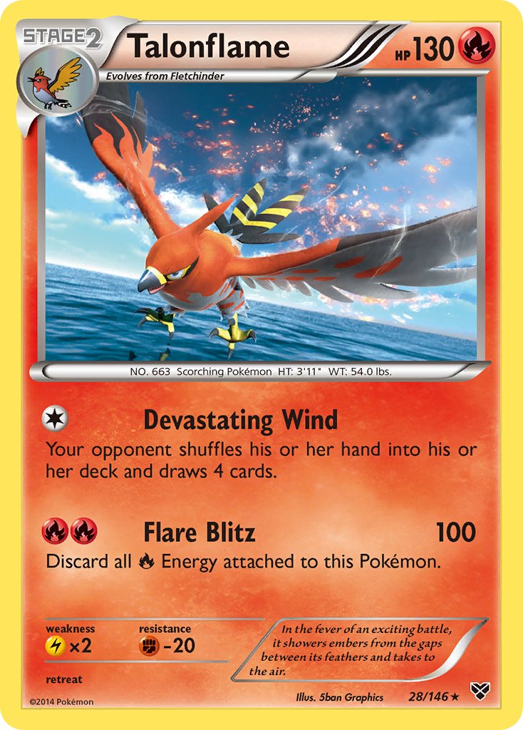 Talonflame (28/146) (Cosmos Holo) (Blister Exclusive) [XY: Base Set] | Jack's On Queen