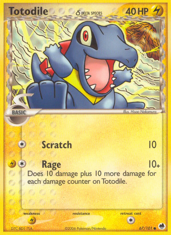 Totodile (67/101) (Delta Species) [EX: Dragon Frontiers] | Jack's On Queen