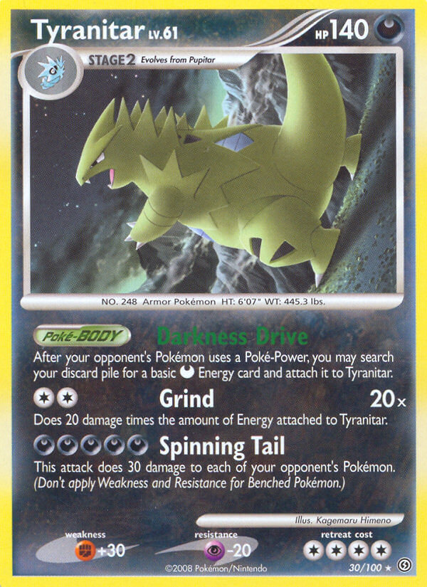 Tyranitar (30/100) (Theme Deck Exclusive) [Diamond & Pearl: Stormfront] | Jack's On Queen