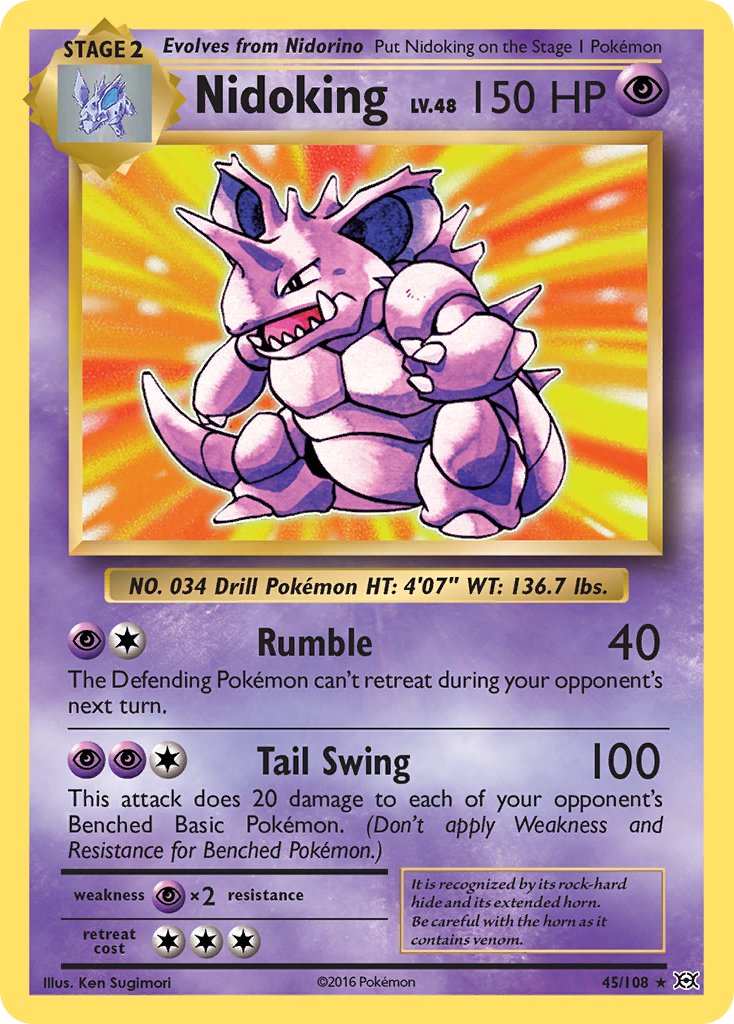 Nidoking (45/108) (Theme Deck Exclusive) [XY: Evolutions] | Jack's On Queen