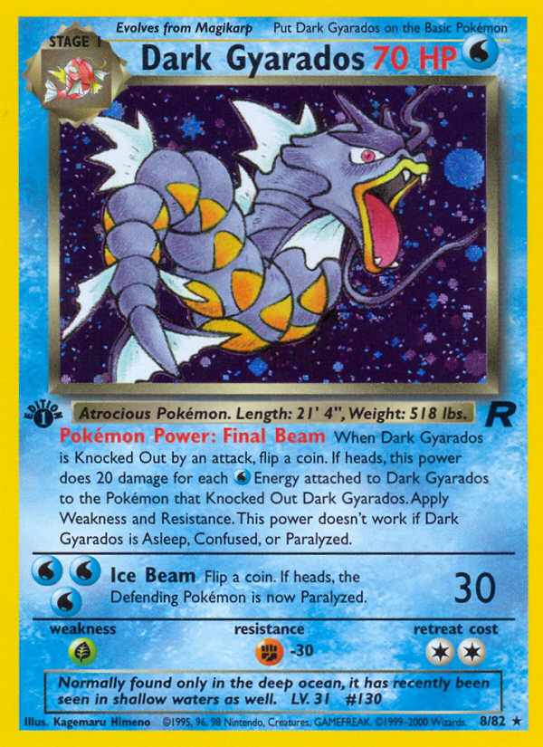 Dark Gyarados (8/82) [Team Rocket 1st Edition] | Jack's On Queen