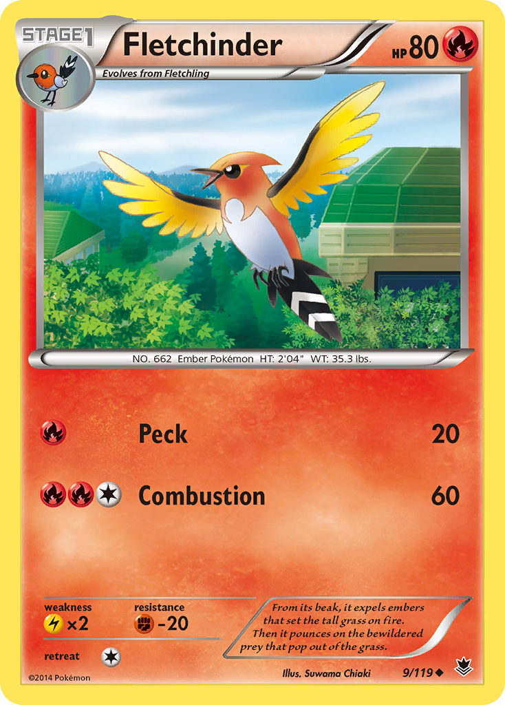 Fletchinder (9/119) [XY: Phantom Forces] | Jack's On Queen