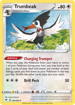 Trumbeak (144/185) [Sword & Shield: Vivid Voltage] | Jack's On Queen