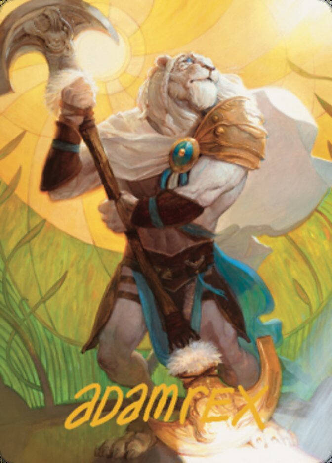 Ajani, Sleeper Agent Art Card (Gold-Stamped Signature) [Dominaria United Art Series] | Jack's On Queen