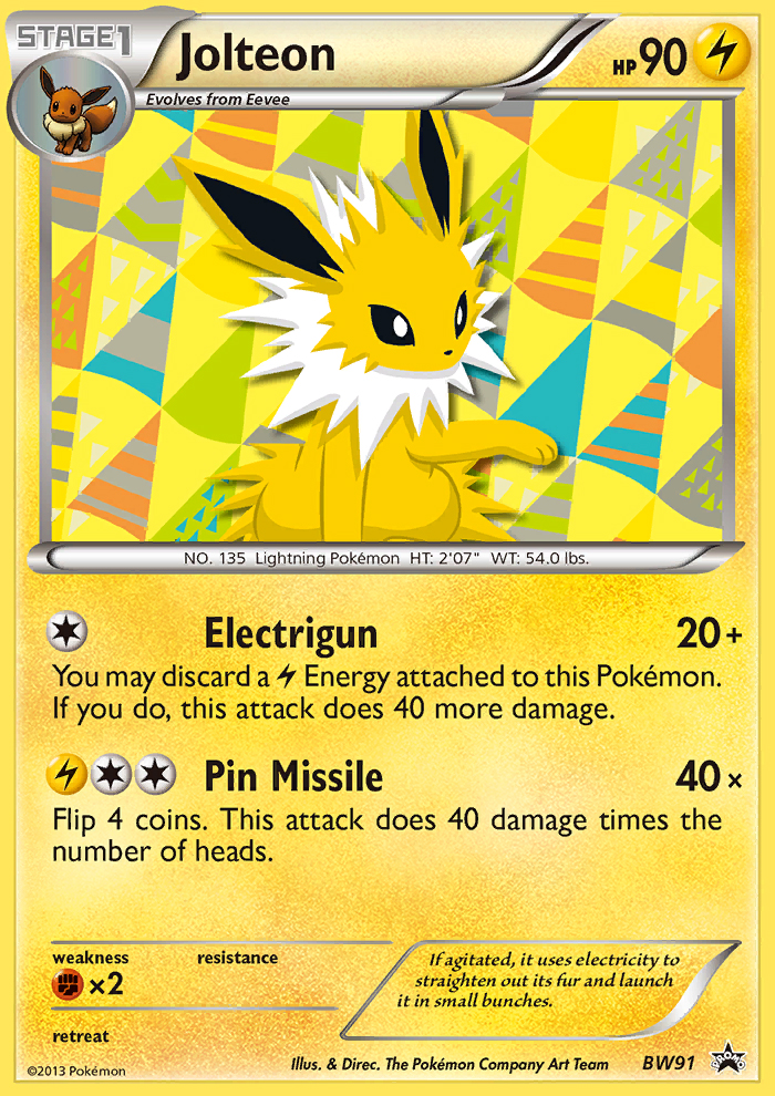 Jolteon (BW91) [Black & White: Black Star Promos] | Jack's On Queen