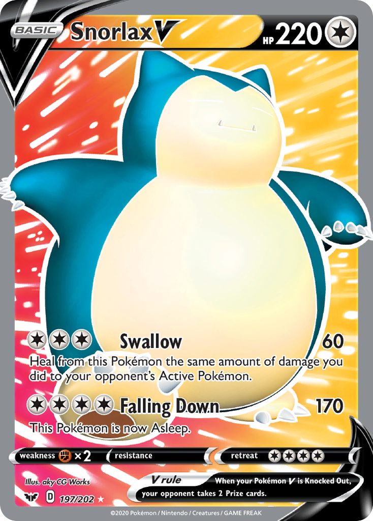 Snorlax V (197/202) [Sword & Shield: Base Set] | Jack's On Queen