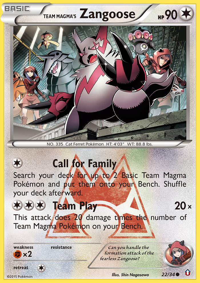 Team Magma's Zangoose (22/34) [XY: Double Crisis] | Jack's On Queen