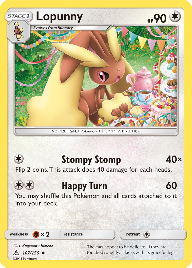 Lopunny (107/156) [Sun & Moon: Ultra Prism] | Jack's On Queen