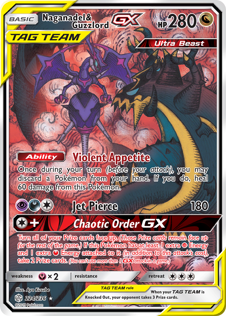 Naganadel & Guzzlord GX (224/236) [Sun & Moon: Cosmic Eclipse] | Jack's On Queen