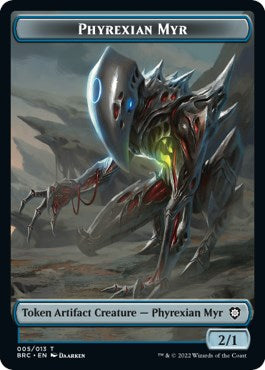 Scrap // Phyrexian Myr Double-Sided Token [The Brothers' War Commander Tokens] | Jack's On Queen