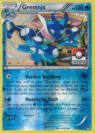 Greninja (40/122) (League Promo 4th Place) [XY: BREAKpoint] | Jack's On Queen