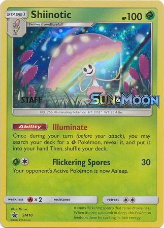 Shiinotic (SM10) (Staff Prerelease Promo) [Sun & Moon: Black Star Promos] | Jack's On Queen