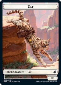 Cat // Plant Double-sided Token [Zendikar Rising Tokens] | Jack's On Queen