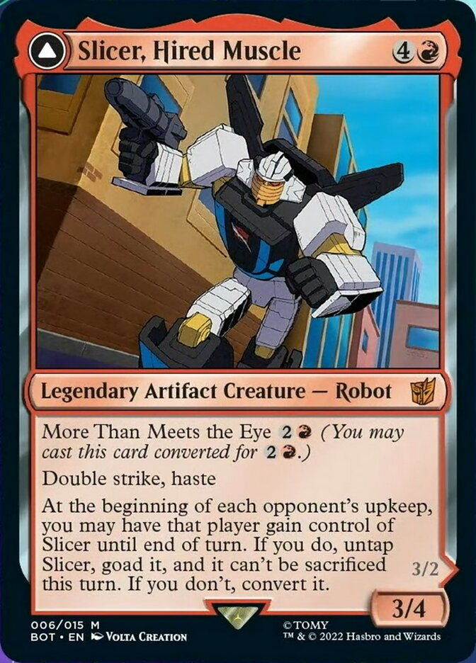Slicer, Hired Muscle // Slicer, High-Speed Antagonist [Universes Beyond: Transformers] | Jack's On Queen