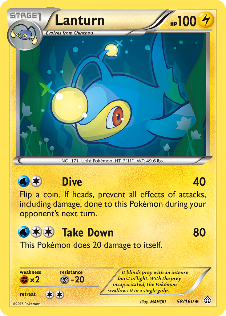 Lanturn (58/160) [XY: Primal Clash] | Jack's On Queen