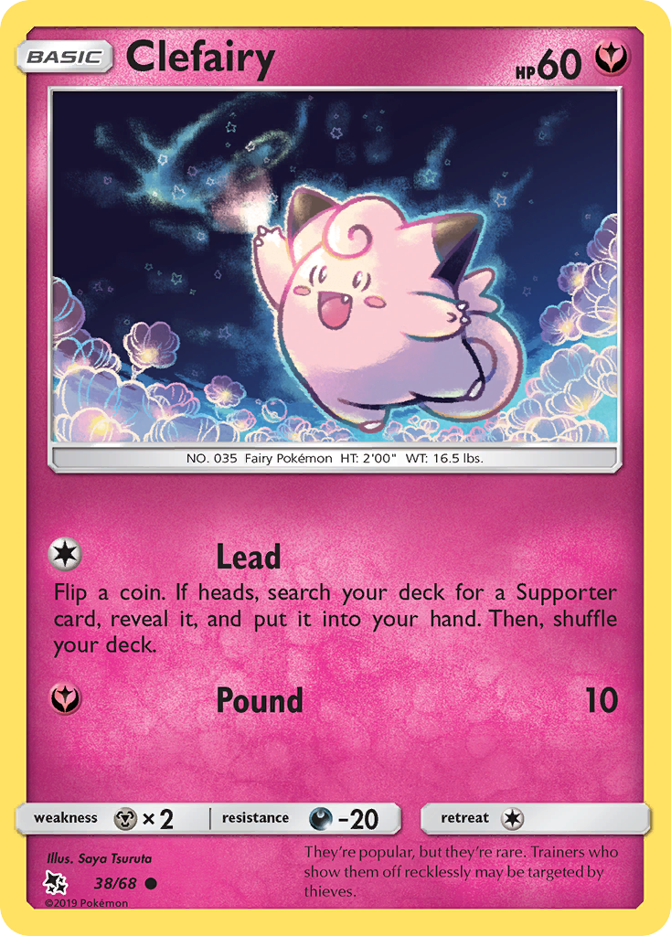 Clefairy (38/68) [Sun & Moon: Hidden Fates] | Jack's On Queen