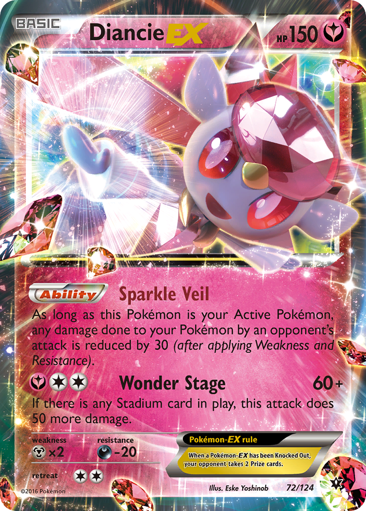 Diancie EX (72/124) [XY: Fates Collide] | Jack's On Queen