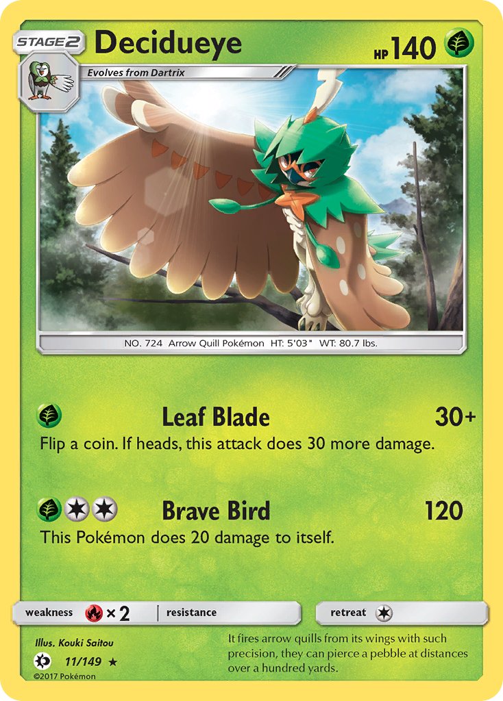 Decidueye (11/149) (Theme Deck Exclusive) [Sun & Moon: Base Set] | Jack's On Queen
