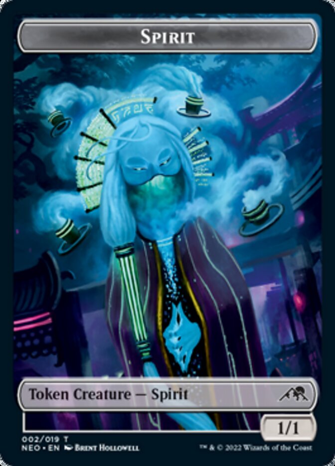 Thopter // Spirit (002) Double-sided Token [Kamigawa: Neon Dynasty Commander Tokens] | Jack's On Queen