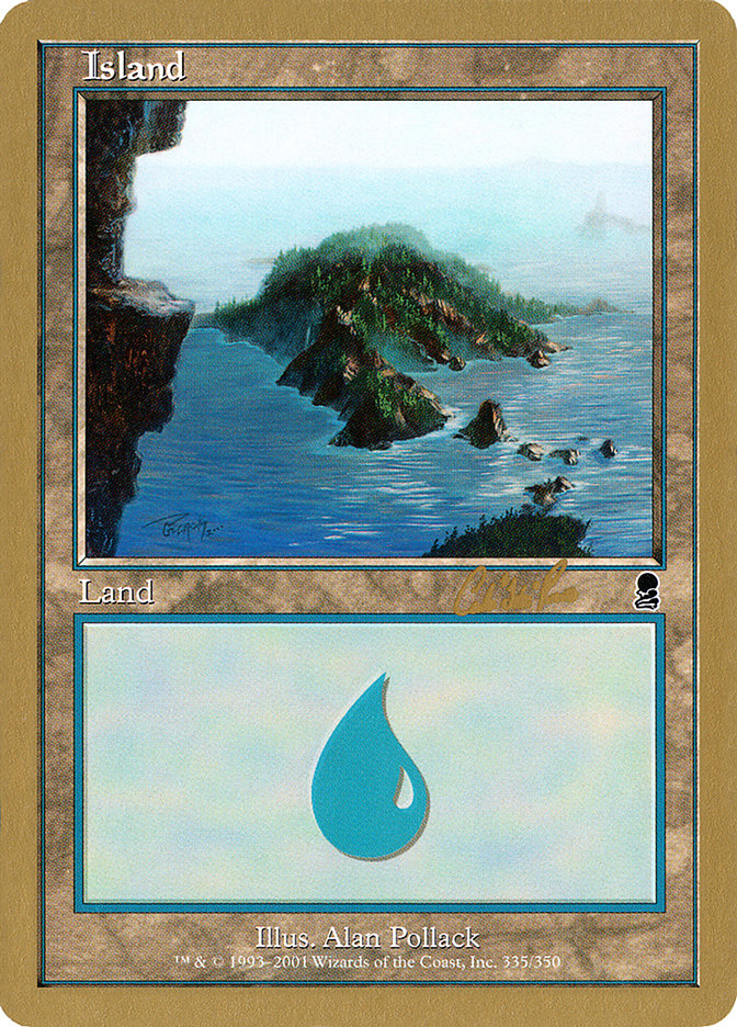 Island (cr335) (Carlos Romao) [World Championship Decks 2002] | Jack's On Queen