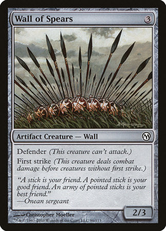 Wall of Spears [Duels of the Planeswalkers] | Jack's On Queen