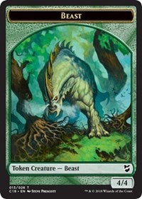 Beast (013) // Plant Double-sided Token [Commander 2018 Tokens] | Jack's On Queen