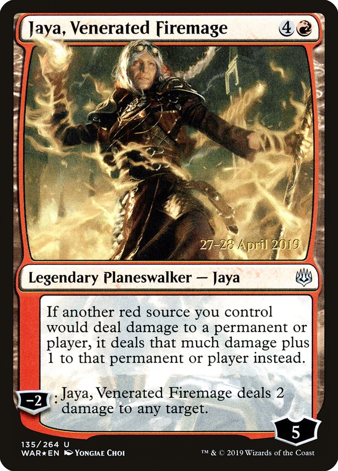 Jaya, Venerated Firemage  [War of the Spark Prerelease Promos] | Jack's On Queen