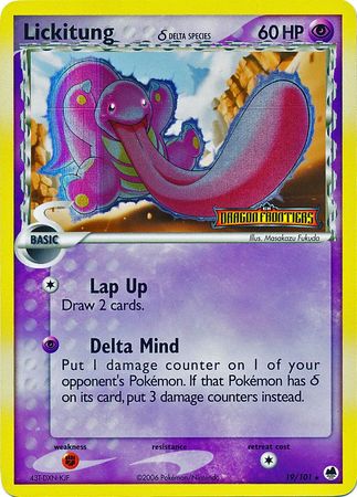 Lickitung (19/101) (Delta Species) (Stamped) [EX: Dragon Frontiers] | Jack's On Queen