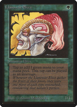 Llanowar Elves [Limited Edition Beta] | Jack's On Queen