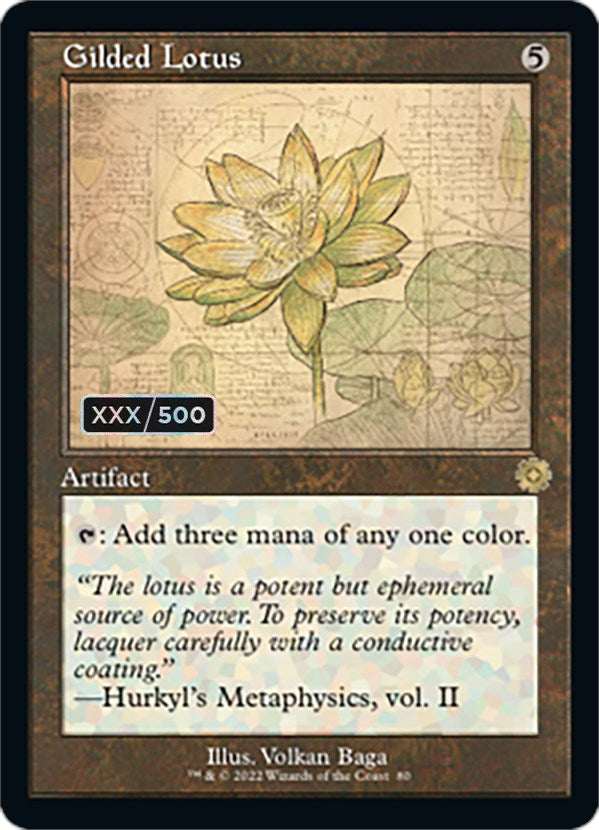 Gilded Lotus (Retro Schematic) (Serial Numbered) [The Brothers' War Retro Artifacts] | Jack's On Queen