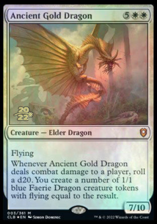 Ancient Gold Dragon [Commander Legends: Battle for Baldur's Gate Prerelease Promos] | Jack's On Queen