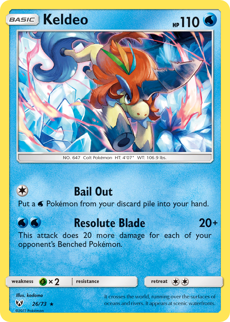 Keldeo (26/73) [Sun & Moon: Shining Legends] | Jack's On Queen