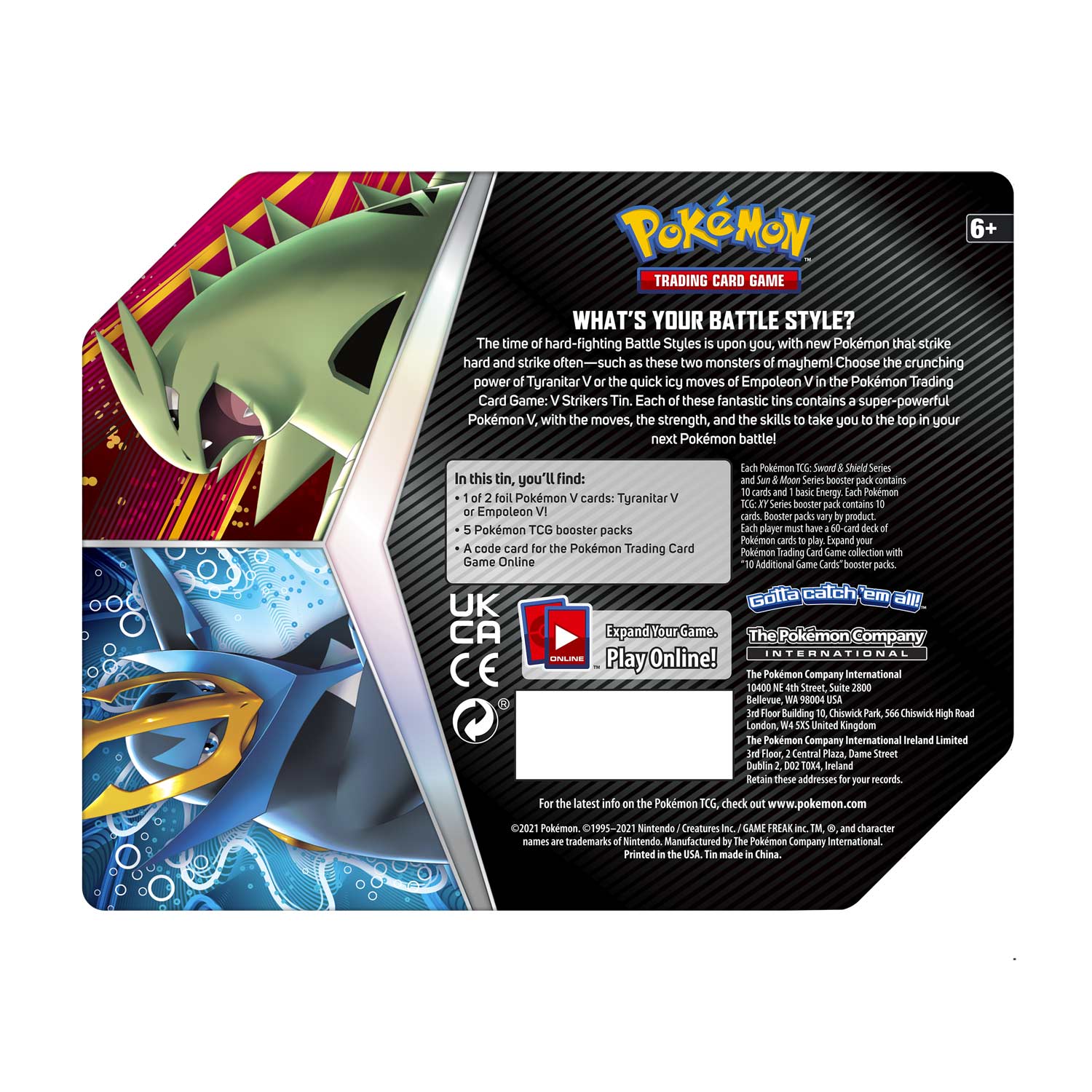 Sword & Shield: Battle Styles - V Strikers Tin (Tyranitar V) | Jack's On Queen