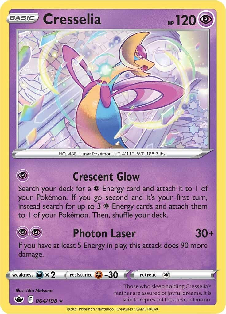 Cresselia (064/198) (Theme Deck Exclusive) [Sword & Shield: Chilling Reign] | Jack's On Queen