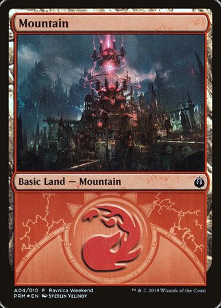 Mountain - Izzet (A04) [GRN Ravnica Weekend] | Jack's On Queen