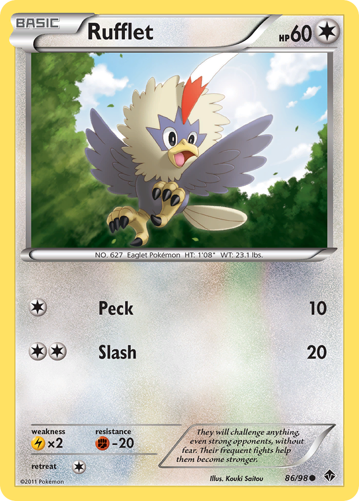 Rufflet (86/98) [Black & White: Emerging Powers] | Jack's On Queen