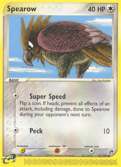 Spearow (81/100) [EX: Sandstorm] | Jack's On Queen