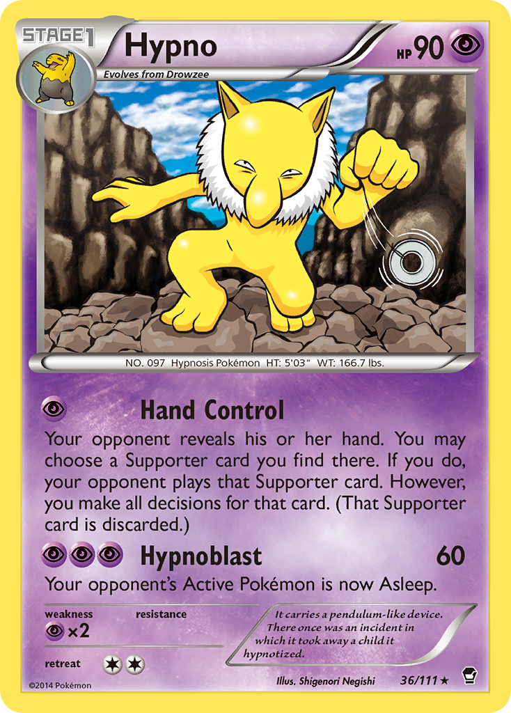 Hypno (36/111) [XY: Furious Fists] | Jack's On Queen