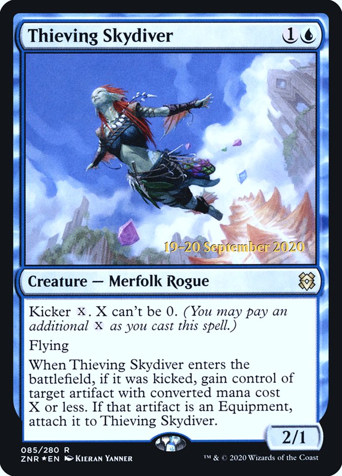 Thieving Skydiver  [Zendikar Rising Prerelease Promos] | Jack's On Queen