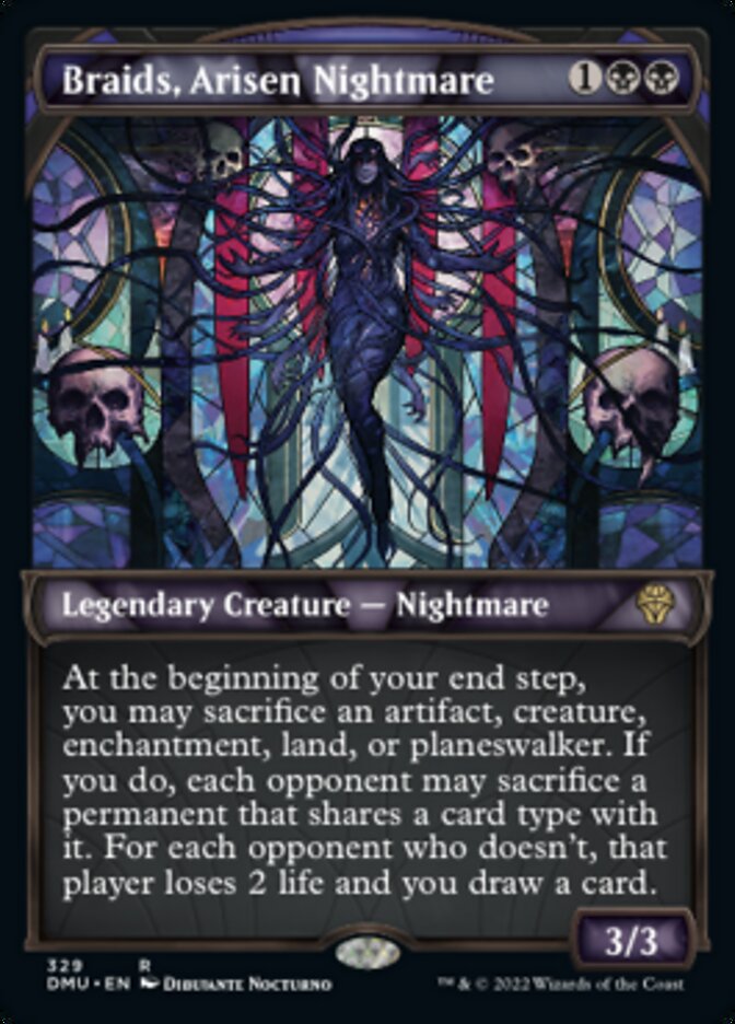 Braids, Arisen Nightmare (Showcase Textured) [Dominaria United] | Jack's On Queen