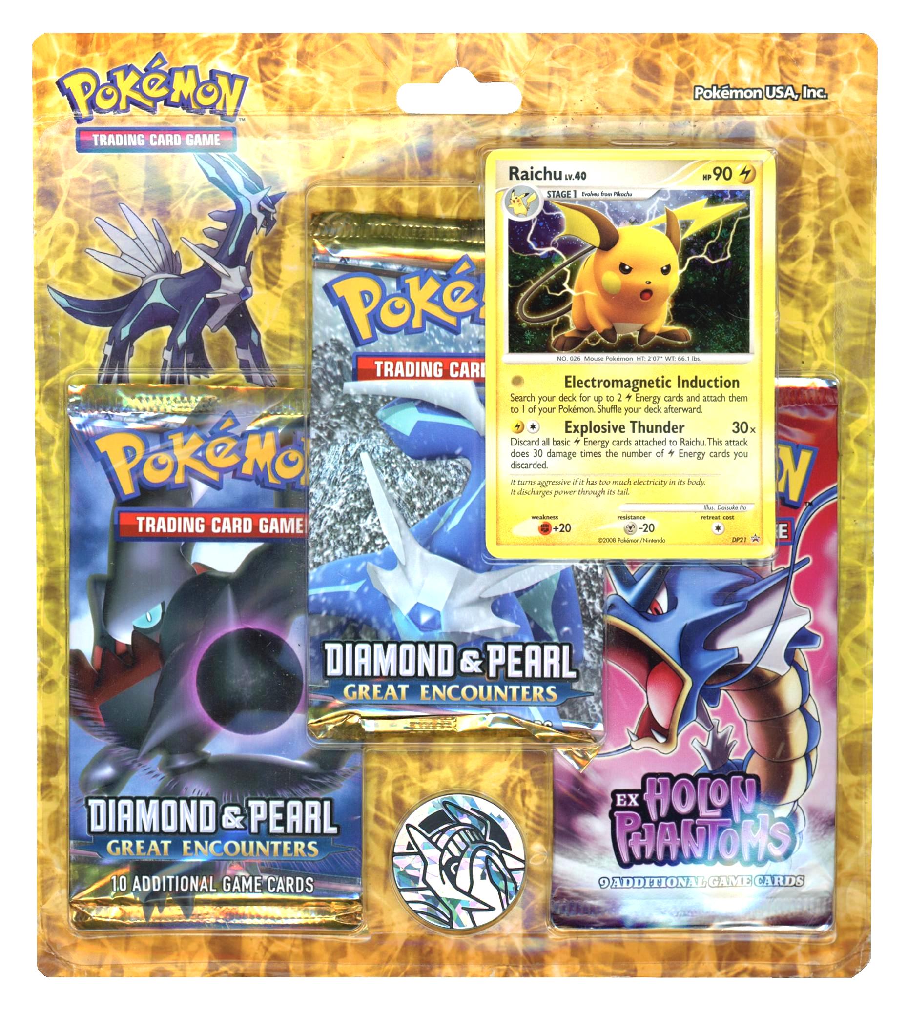 Diamond & Pearl: Great Encounters - 3-Pack Blister (Raichu) | Jack's On Queen